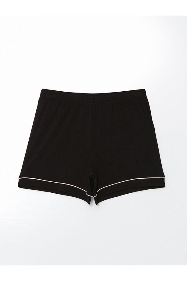 LCW DREAM Siyah Beli Lastikli Kadın Şort Pijama Altı - 1