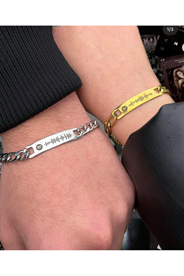 Çelik spotify çift bileklik - 2