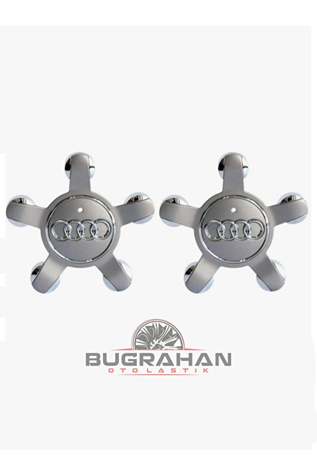 AUDİ Ahtapot 5 Kol Jant Göbeği Kapağı 2 Adet (A3-A4-A4L-A6-A6L-A7-A8-Q5-TT Uyumlu) A Kalite - 1