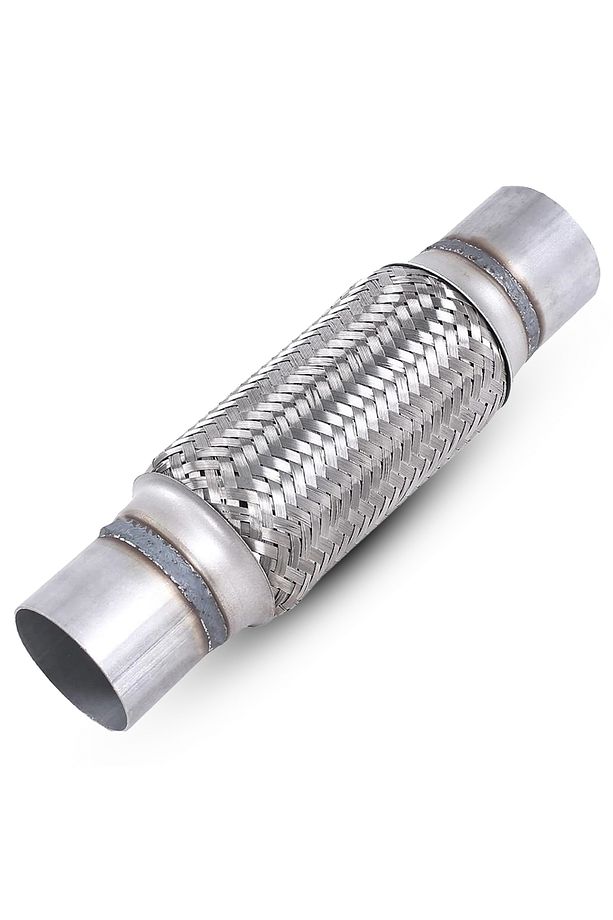 Egzoz Spiral Flex Borusu,45mmx 290mm Üniversal Tip,  Paslanmaz Çelik Çift Örgülü Flex Borusu - 2