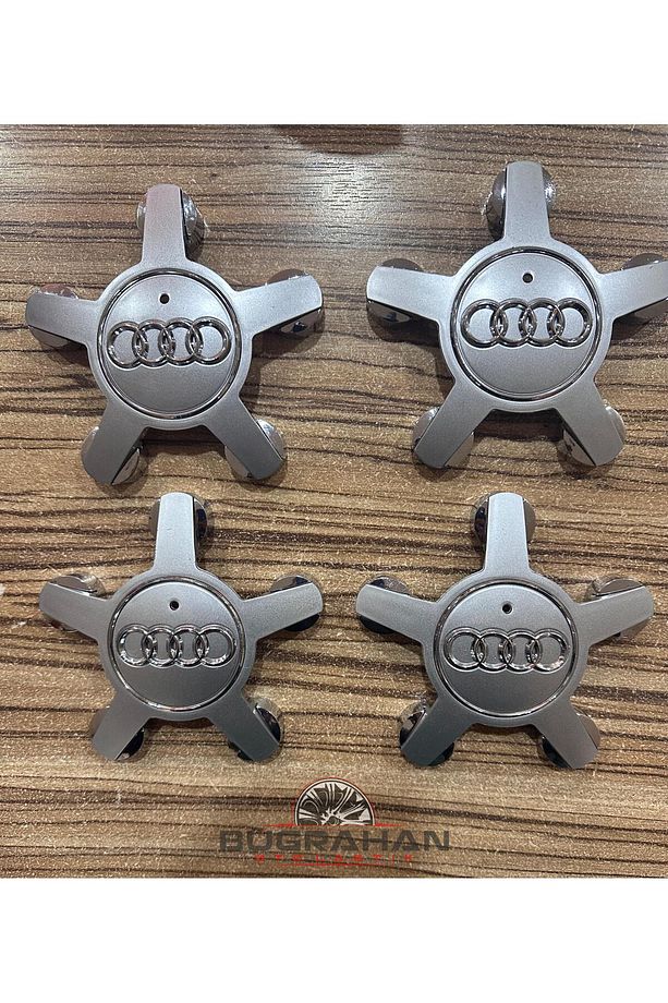 AUDİ Ahtapot 5 Kol Jant Göbeği Kapağı 4 Adet (A3-A4-A4L-A6-A6L-A7-A8-Q5-TT Uyumlu) A Kalite - 1