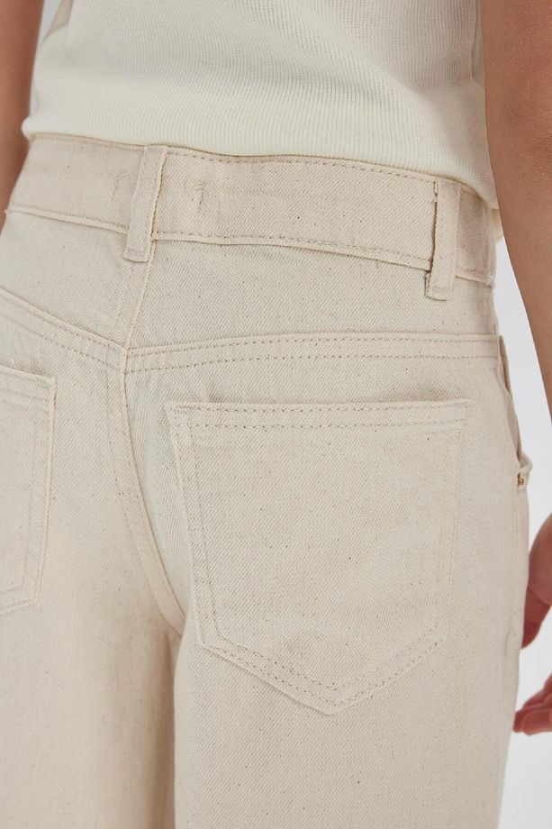 Kız Çocuk Slouchy Fit Geniş Paça Jean Pantolon B3166a824sm - 7