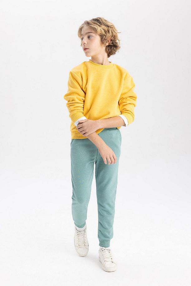 Erkek Çocuk Beli Paçası Lastikli Basic Düz Jogger Eşofman Altı B5754a824sp - 3