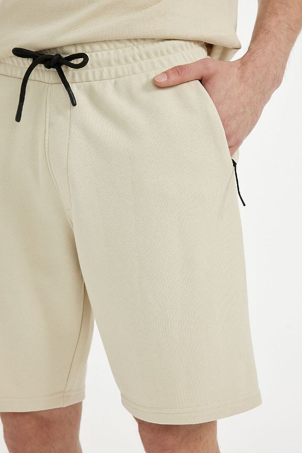 Regular Fit Düz Paça Kargo Cepli Basic Düz Şort B8795ax24sm - 6