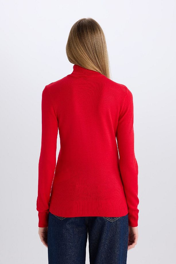 Regular Fit Yumuşak Dokulu Balıkçı Yaka Basic Düz Triko Kazak H1651az24wn - 6