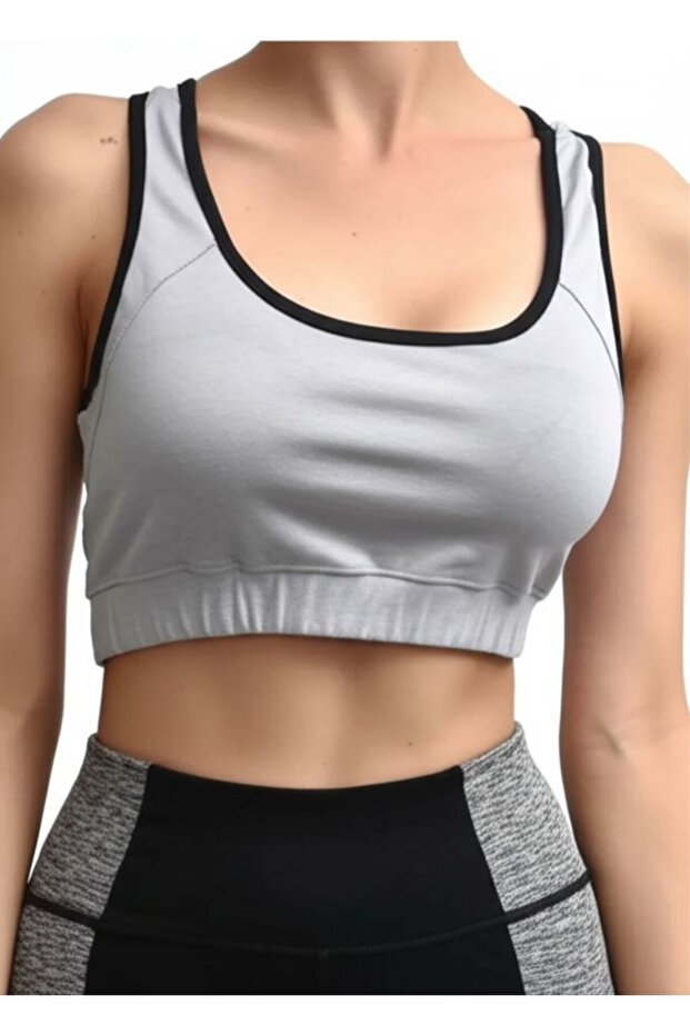 Women's Combed Cotton Sports Bustier Sporty Crop