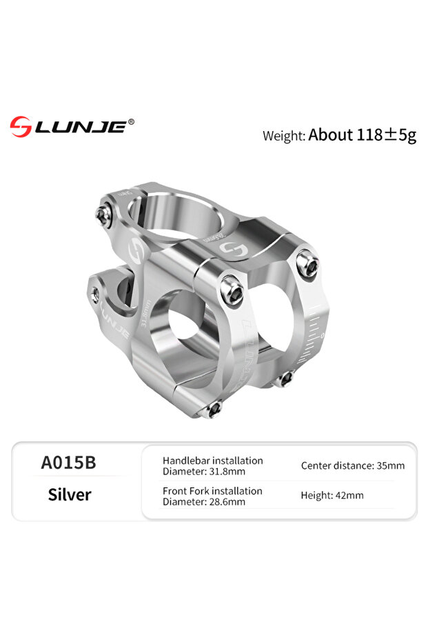Silver CNC Bicycle Stem 31.8 Cycling Stem Riser Table MTB Power Aluminum Alloy Handlebar Colorful/Si