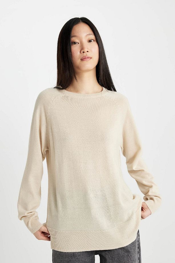 Regular Fit Yumuşak Dokulu Bisiklet Yaka Basic Düz Triko Kazak I6913az24wn - 3