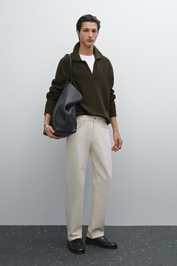 Pamuklu tapered fit jean - 1