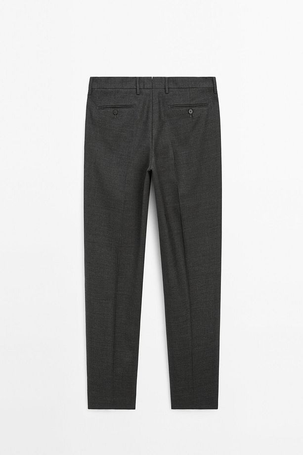 Yün karışımlı kumaş pantolon - 8