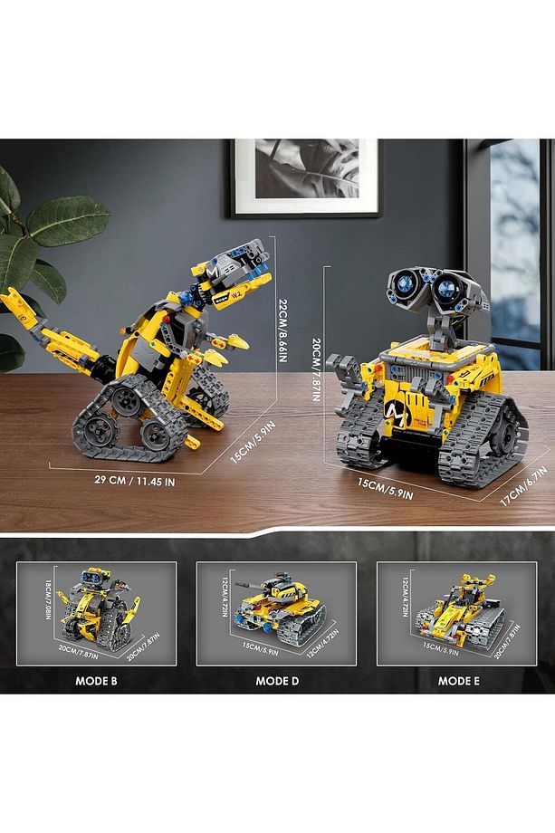 5'i 1 Arada Robotik Set, Uygulama ve Uzaktan Kumandalı, Programlanabilir Yapım Oyuncağı - 2