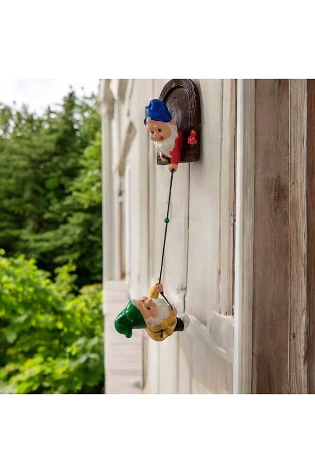 Dekoratif Şans Getiren Tırmanan Şans Cüceleri Bahçe, Balkon, Duvar Süsü - 3