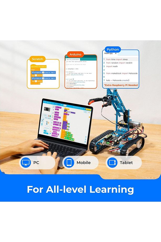 mBot Ultimate 10'u 1 Arada Programlanabilir Robot Kiti, Arduino & Raspberry Pi Uyumlu - 4