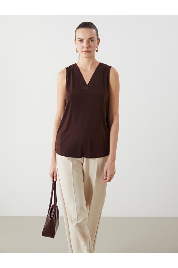 V-Neck Women's Blouse