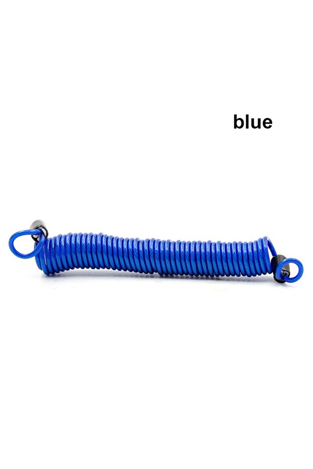 blue 2.5m Safety Disc Brake Helmet Wire Bicycle Lock Rope Anti-theft Security Reminder Motorcycle Al