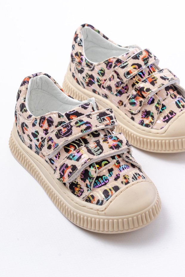 Girl's Orthopedic Leopard Patterned Velcro Sports Shoes