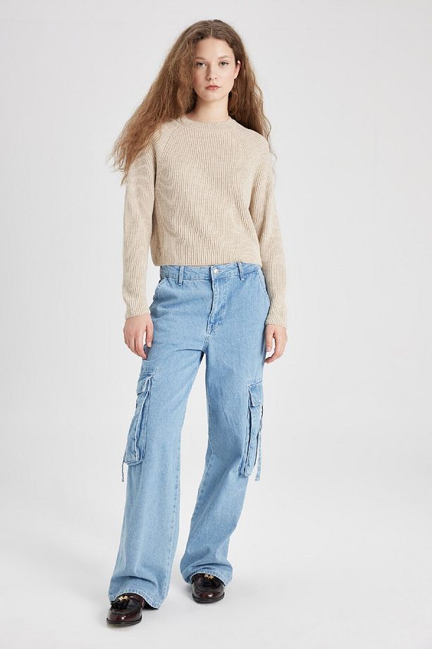 Coool Regular Fit Bisiklet Yaka Basic Düz Triko Kazak L2567az24wn - 2