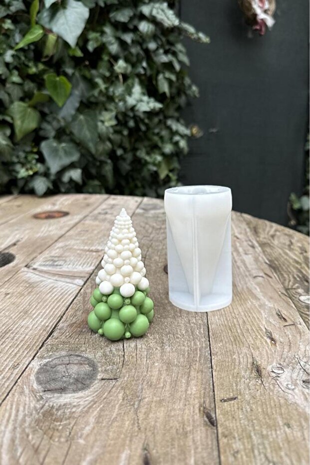 Bubble Çam Ağacı Silikon Mum Kalıbı - 6