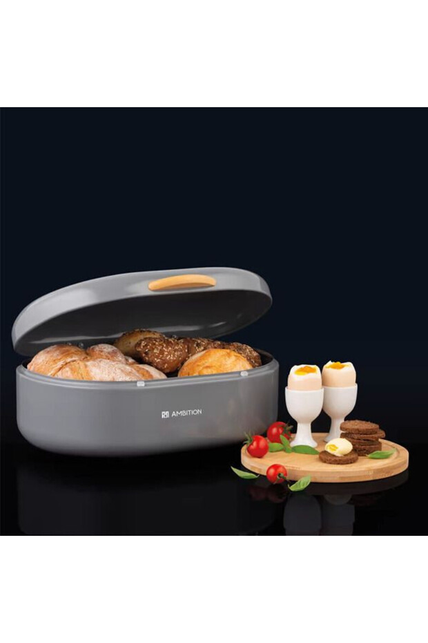 Bread storage box, gray, Olivier - 2