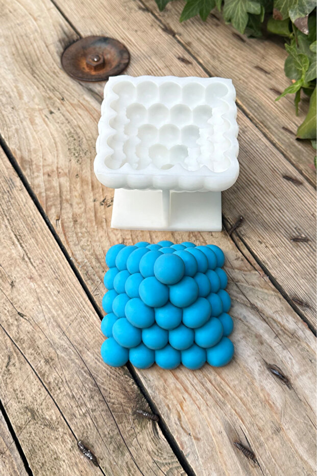 Bubble Piramit Silikon Mum Kalıbı - 3