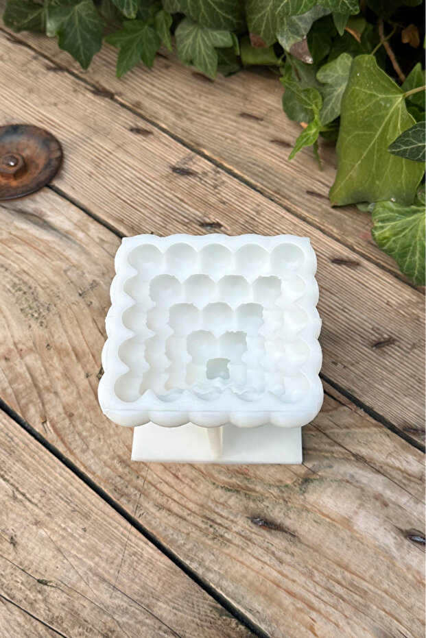 Bubble Piramit Silikon Mum Kalıbı - 5