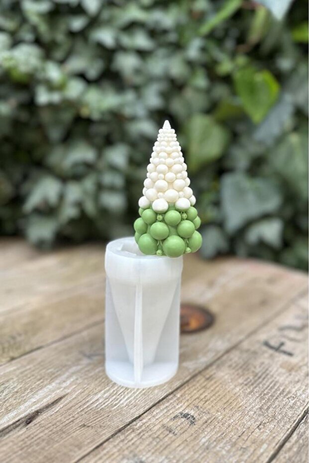 Bubble Çam Ağacı Silikon Mum Kalıbı - 4