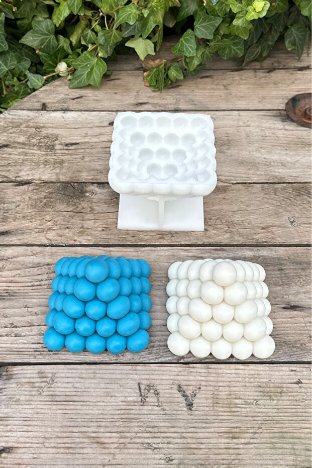 Bubble Piramit Silikon Mum Kalıbı - 1