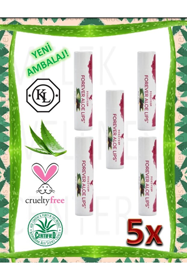 Forever Aloe Lips - كريم حماية وترطيب الشفاه، 5 قطع - 022 منتج مشفر