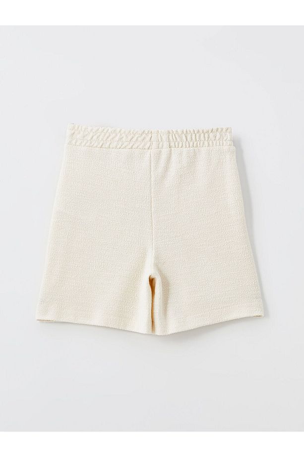Kadın Beli Lastikli Düz Şort - 6