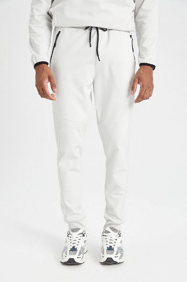 Fit Sporcu Jogger Eşofman Altı Slim Fit Dar Kesim Skuba Dalgıç Kumaş Beli Bağcıklı Lastikli P - 4