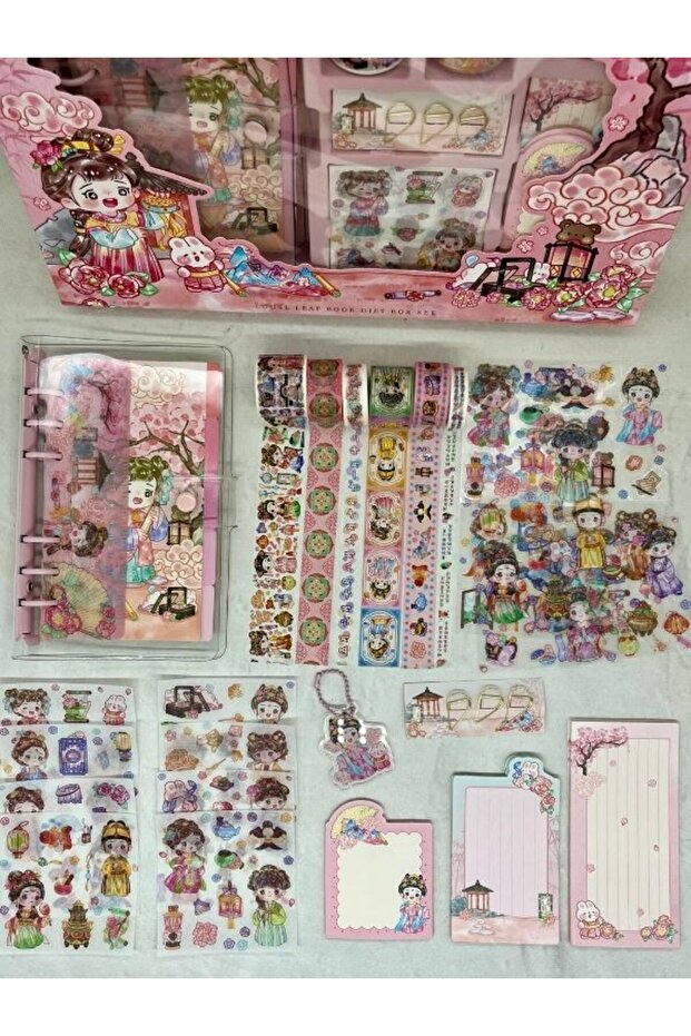 Shining Series Far East Themed Pink Box Dopdolu Binder Notebook Gift Set/Case Set/Notebook