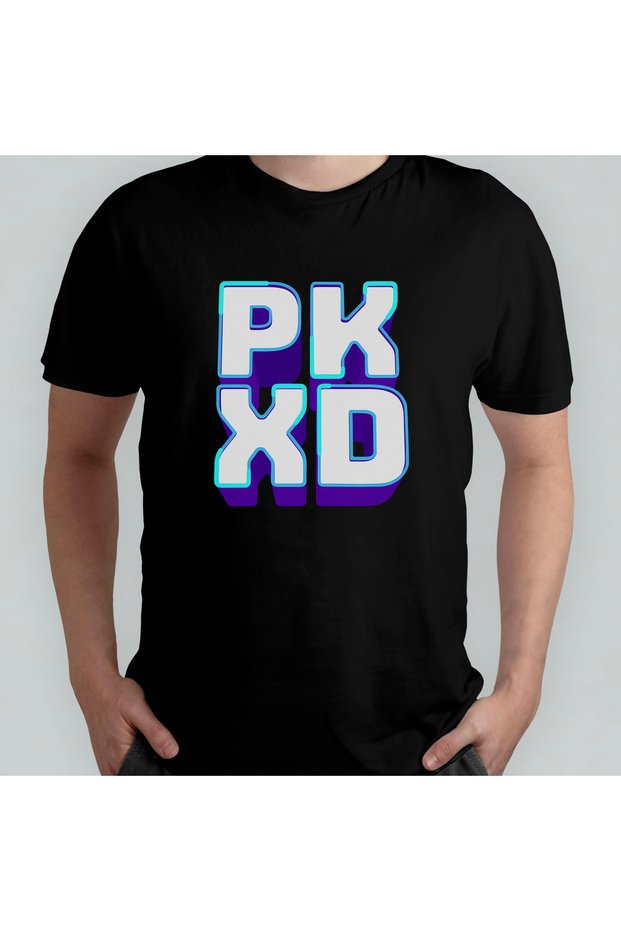 Pk Xd Fun, Friendship & Games Pkxd Unisex 100% Cotton Crew Neck T-Shirt Model 2