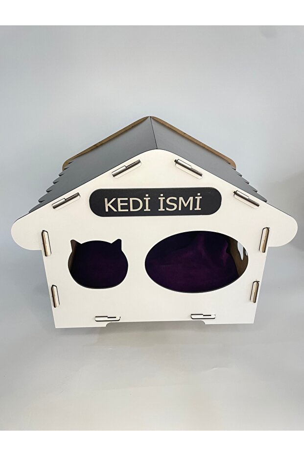 Kedi evi tek katlı kedinize özel isimli - 1