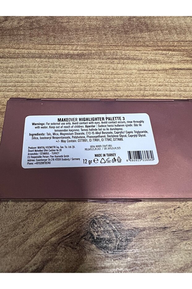 Aydınlatıcı hıghlıghter palet no: 3 - 3