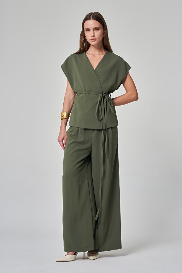 Bel Bağlamalı Yelek - 1