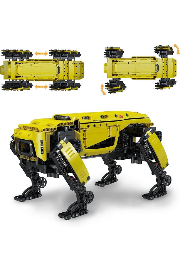 Mekanik Köpek Yapı Blokları Seti, 936 Parça, Uzaktan Kumandalı Robot Köpek Oyuncağı DIY Yapım Seti - 3