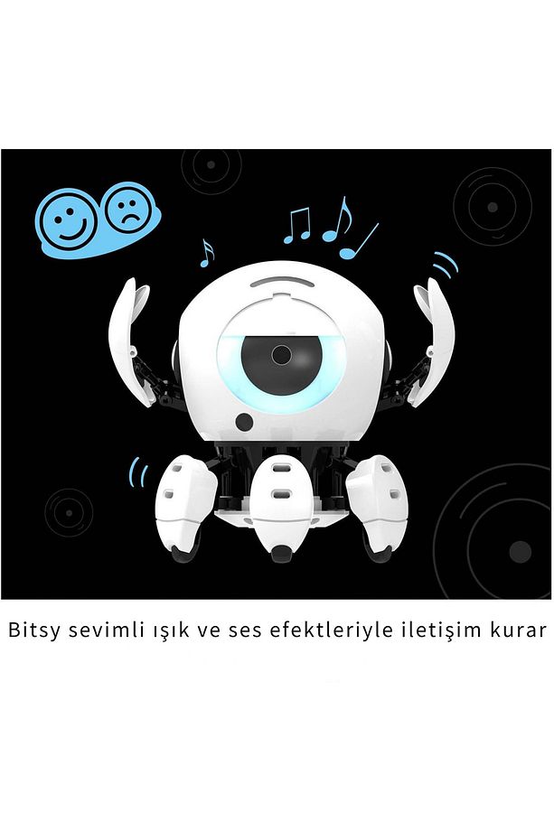 621094 Bitsy Akıllı Robot Arkadaş, Sesle Kontrol Edilen Robot, Çocuklar İçin Deney Seti 8-12 Yaş - 2