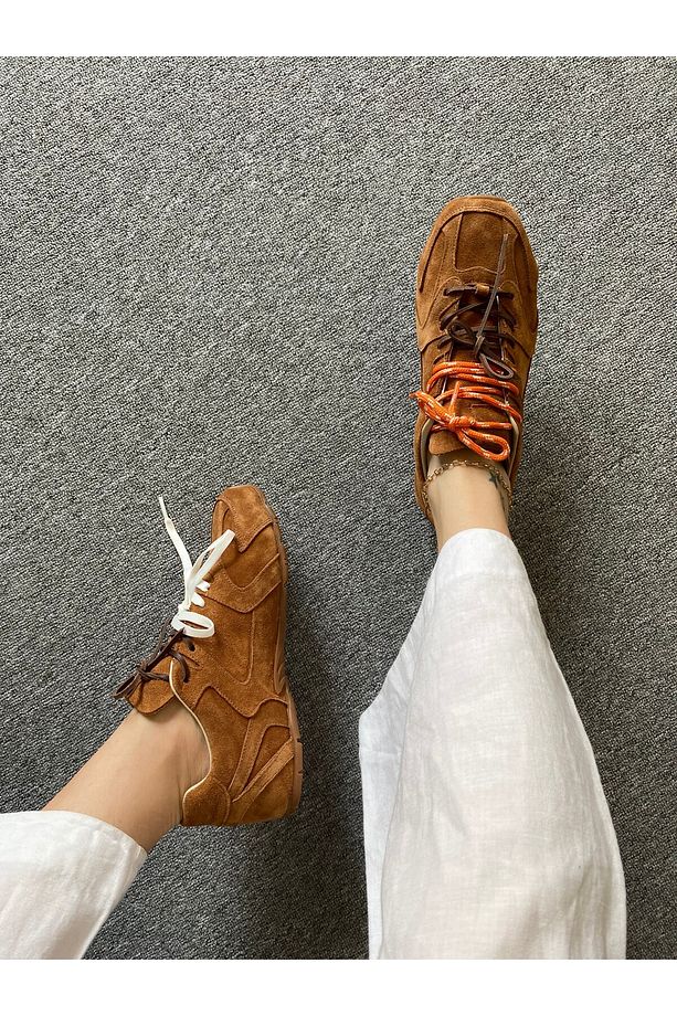 TABA SÜET DÖRT BAĞCIKLI SNEAKER - 4