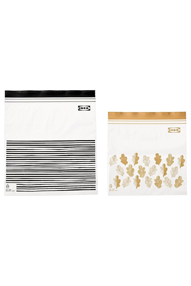 ISTAD Resealable bag, patterned black/yellow, 2.5/1.2 l - 1