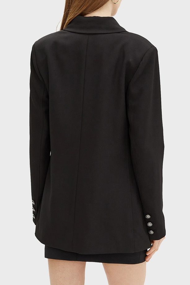 New Fiona Regular Fit Mono Yaka Kruvaze Blazer Ceket W5RN49WGX02 CEKET W5RN49 WGX02 JBLK - 2