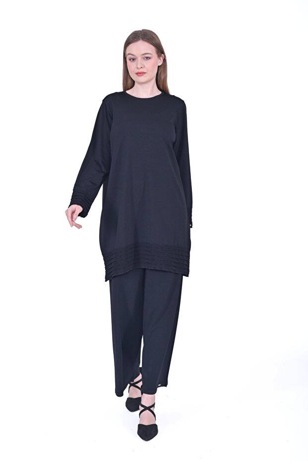 7025 Siyah Triko Tunik - 5