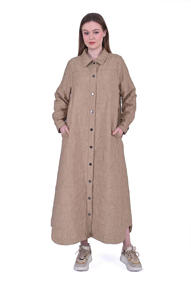 İNVEE 7039 Kapitone Kap - Camel - 1
