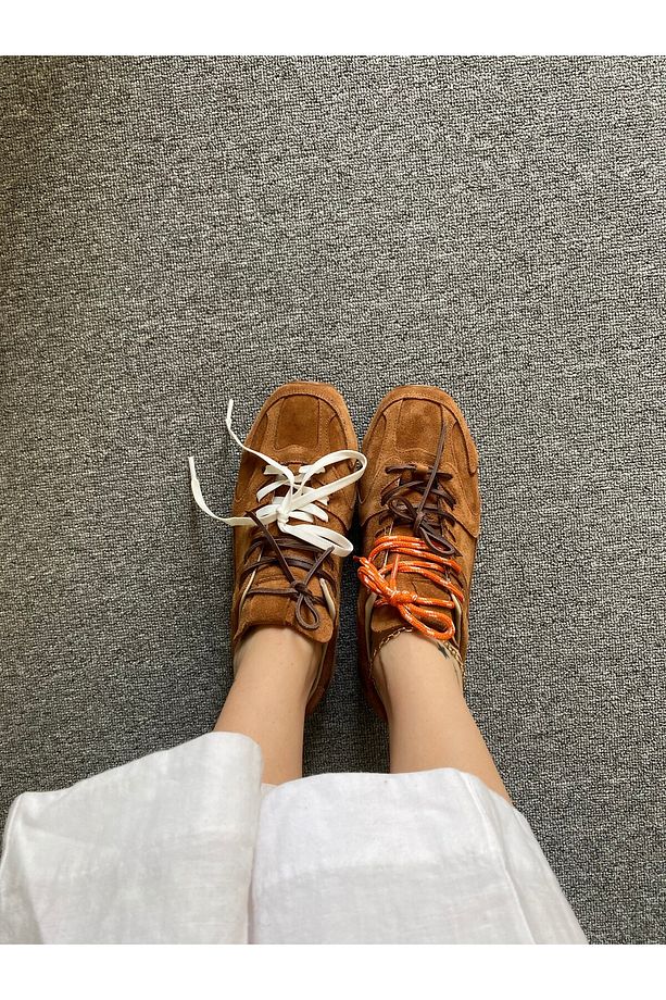 TABA SÜET DÖRT BAĞCIKLI SNEAKER - 2
