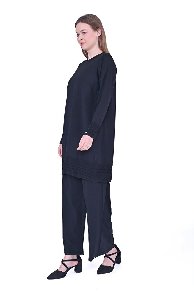 7025 Siyah Triko Tunik - 3