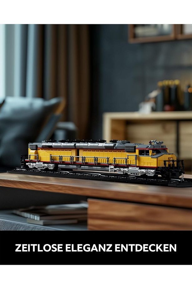 Lokomotif Model Yapı Seti ,Kelepçeli Yapı Blokları ile Raylı Dizel Tren - 2