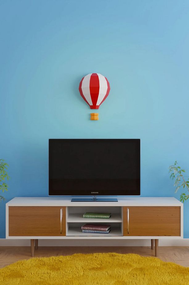 Orimiga Kendin Yap 3D Sıcak Hava Balonu – A4 Kes Katla Yapıştır Aktivite & Duvar Dekoru Seti - 4