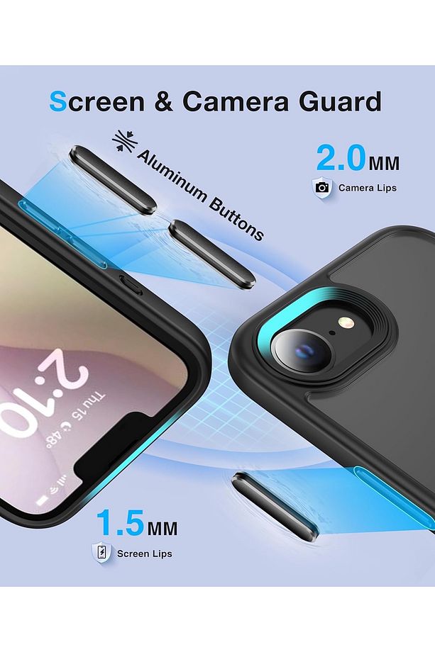iPhone 16e Kılıf Mat Magsafe Şarj Özellikli Darbe Önleyici Hassas Butonlu Renkli Yumuşak Kenarlı - 5