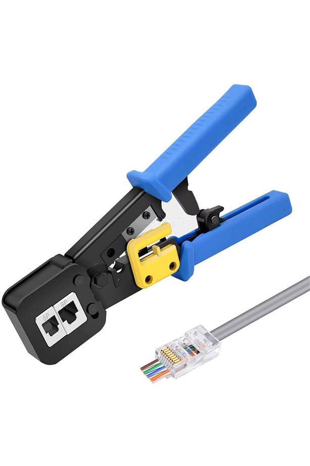 2'in 1 Yeni Nesil Jak Sıkma Aleti Rj45/rj12 8p8c Konektörler Için Cat5/6 Jak Pensesi 100 Adet - 5