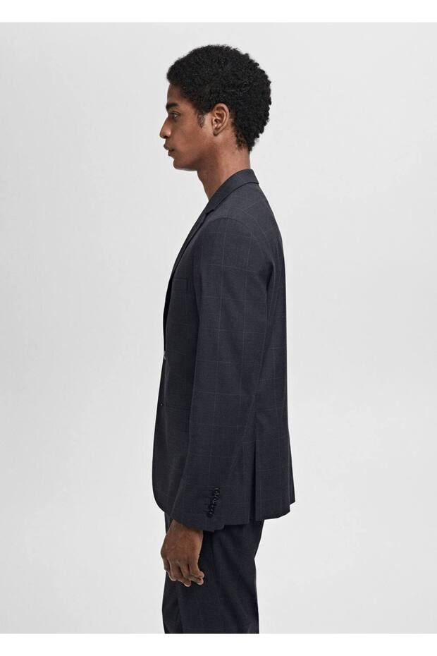 Streç kumaştan süper dar kesim blazer ceket - 6