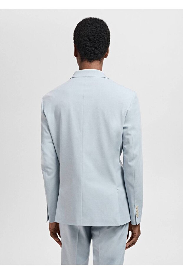 Streç kumaştan süper dar kesim blazer ceket - 4